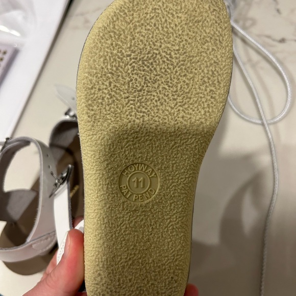 Stride rite girls white leather sandals 11 like new - Picture 5 of 5
